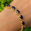 สร้อยข้อมือ พลอยแท้ ไพลิน Blue Sapphire Bracelet 14.96 กะรัต 6 เม็ด พลอยแท้ อัญมณีมงคลประจําวันเกิด เครื่องประดับพลอย