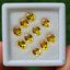 พลอย บุษราคัม yellow sapphire 7.41 กะรัต (Cts.) 10 เม็ด (Pcs.) พลอยแท้ อัญมณีมงคลประจําวันเกิด เครื่องประดับพลอย