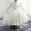 Pre-order ชุดราตรีเด็ก ชุดออกงานสไตล์เจ้าหญิง สีขาว แขนยาว เรียบหรู กระโปรงผ้าแก้ว
