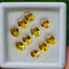 พลอย บุษราคัม yellow sapphire 7.41 กะรัต (Cts.) 10 เม็ด (Pcs.) พลอยแท้ อัญมณีมงคลประจําวันเกิด เครื่องประดับพลอย