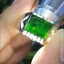 หยก พม่า แท้ Jade แหวนหยก หยกส่องเขียว (ฺBlack jadeite) ดิบ (Size) 58 ไม่ผ่านการปรับปรุง (Type A) พม่า (Myanmar)