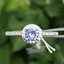แหวน พลอยแท้ แทนซาไนท์ (Size) 56 (Tanzanite Silver Ring ) ตัวเรือนเงิน เพชร CZ คัดคุณภาพ