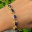 สร้อยข้อมือ พลอยแท้ ไพลิน Blue Sapphire Bracelet 14 กะรัต 5 เม็ด พลอยแท้ อัญมณีมงคลประจําวันเกิด เครื่องประดับพลอย