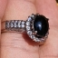 หยก พม่า แท้ Jade แหวนหยก หยกดำ ส่องเขียว (Black jadeite) 1.59 กะรัต (Cts.) Size 60 ดิบ ไม่ผ่านการปรับปรุง (Type A) พม่า (Myanmar)