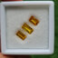 พลอย บุษราคัม yellow sapphire 3.42 กะรัต (Cts.) 3 เม็ด (Pcs.) พลอยแท้ อัญมณีมงคลประจําวันเกิด เครื่องประดับพลอย