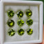 พลอย เพอริดอต Peridot 9.00 กะรัต (Cts.) 9 เม็ด (pcs.) พลอยแท้ อัญมณีมงคลประจําวันเกิด เครื่องประดับพลอย 9.00