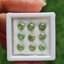 พลอย ดีแมนทรอยด์ การ์เน็ต Demantoid Garnet 4.17 Cts. 9 เม็ด (Pcs.) ดิบ Unheated พลอยแท้ อัญมณีมงคลประจําวันเกิด เครื่องประดับพลอย