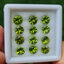 พลอย เพอริดอต Peridot 11.34 กะรัต (Cts.) 12 เม็ด (pcs.) พลอยแท้ อัญมณีมงคลประจําวันเกิด เครื่องประดับพลอย