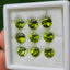 พลอย เพอริดอต Peridot 9.00 กะรัต (Cts.) 9 เม็ด (pcs.) พลอยแท้ อัญมณีมงคลประจําวันเกิด เครื่องประดับพลอย 9.00