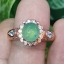 หยก พม่า แท้ Jade แหวนหยก (Jadeite ring) 2.13 กะรัต (Cts.) (Size) 59 ดิบ ไม่ผ่านการปรับปรุง (Type A) พม่า (Myanmar)