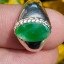 หยก พม่า แท้ Jade แหวนหยก 翡翠戒指 (Jadeite ring) 0.74 กะรัต (Cts.) (Size) 29 ดิบ ไม่ผ่านการปรับปรุง (Type A) พม่า (Myanmar)
