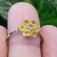 แหวน พลอยบุษราคัม Yellow Sapphire Silver Ring (Size) 58 ตัวเรือนเงิน ชุบทองคำขาว/โรเดียม