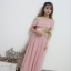 Pre-order ชุดเพื่อนเจ้าสาว สีชมพู Nude ผ้าชีฟอง เชือกผูกหลัง มีหลายแบบ