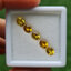 พลอย บุษราคัม yellow sapphire 3.84 กะรัต (Cts.) 5 เม็ด (Pcs.) พลอยแท้ อัญมณีมงคลประจําวันเกิด เครื่องประดับพลอย