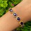 สร้อยข้อมือ พลอยแท้ ไพลิน Blue Sapphire Bracelet 14.96 กะรัต 6 เม็ด พลอยแท้ อัญมณีมงคลประจําวันเกิด เครื่องประดับพลอย