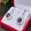ต่างหู พลอย ไพลิน (Blue Sapphire Earrings) พลอยแท้ อัญมณีมงคลประจําวันเกิด เครื่องประดับพลอย