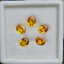 พลอย บุษราคัม yellow sapphire 3.66 กะรัต (Cts.) 5 เม็ด (Pcs.) พลอยแท้ อัญมณีมงคลประจําวันเกิด เครื่องประดับพลอย