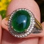 หยก พม่า แท้ Jade แหวนหยก 翡翠戒指 (Jadeite ring) 1.23 กะรัต (Cts.) ดิบ ไม่ผ่านการปรับปรุง (Type A) พม่า (Myanmar)