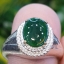 หยก พม่า แท้ Jade แหวนหยก 翡翠戒指 (Jadeite ring) 1.23 กะรัต (Cts.) ดิบ ไม่ผ่านการปรับปรุง (Type A) พม่า (Myanmar)