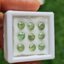 พลอย ดีแมนทรอยด์ การ์เน็ต Demantoid Garnet 4.17 Cts. 9 เม็ด (Pcs.) ดิบ Unheated พลอยแท้ อัญมณีมงคลประจําวันเกิด เครื่องประดับพลอย