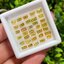 พลอย บุษราคัม yellow sapphire 7.03 กะรัต (Cts.) 34 เม็ด (Pcs.) พลอยแท้ อัญมณีมงคลประจําวันเกิด เครื่องประดับพลอย