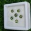 พลอย เขียวส่อง Green Sapphire 4.06 กะรัต (Cts.) 6 เม็ด (Pcs.) พลอยแท้ อัญมณีมงคลประจําวันเกิด เครื่องประดับพลอย