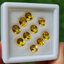 พลอย บุษราคัม yellow sapphire 7.41 กะรัต (Cts.) 10 เม็ด (Pcs.) พลอยแท้ อัญมณีมงคลประจําวันเกิด เครื่องประดับพลอย