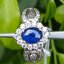 แหวน พลอย ไพลิน ดิบ (Size) 51 Unheated Blue Sapphire Ring