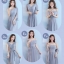 Pre-order ชุดเพื่อนเจ้าสาว สีเทา ผ้าชีฟอง เชือกผูกหลัง มีหลายแบบ