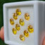 พลอย บุษราคัม yellow sapphire 7.41 กะรัต (Cts.) 10 เม็ด (Pcs.) พลอยแท้ อัญมณีมงคลประจําวันเกิด เครื่องประดับพลอย