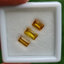 พลอย บุษราคัม yellow sapphire 3.42 กะรัต (Cts.) 3 เม็ด (Pcs.) พลอยแท้ อัญมณีมงคลประจําวันเกิด เครื่องประดับพลอย