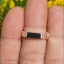 หยก พม่า แท้ Jade แหวนหยก หยกดำ ส่องเขียว (Black jadeite) 2.72 กะรัต (Cts.) Size 59 ดิบ ไม่ผ่านการปรับปรุง (Type A) พม่า (Myanmar)