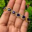 สร้อยข้อมือ พลอยแท้ ไพลิน Blue Sapphire Bracelet 14.96 กะรัต 6 เม็ด พลอยแท้ อัญมณีมงคลประจําวันเกิด เครื่องประดับพลอย