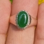 หยก พม่า แท้ Jade แหวนหยก 翡翠戒指 (Jadeite ring) 1.07 กะรัต (Cts.) (Size) 57 ดิบ ไม่ผ่านการปรับปรุง (Type A) พม่า (Myanmar)