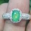 หยก พม่า แท้ Jade แหวนหยก (jadeite) 1.28 กะรัต (Cts.) (Size) 61 ดิบ ไม่ผ่านการปรับปรุง (Type A) พม่า (Myanmar)