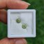พลอย ดีแมนทรอยด์ การ์เน็ต Demantoid Garnet 1.14 Cts. 2 เม็ด (Pcs.) ดิบ Unheated พลอยแท้ อัญมณีมงคลประจําวันเกิด เครื่องประดับพลอย