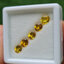 พลอย บุษราคัม yellow sapphire 3.84 กะรัต (Cts.) 5 เม็ด (Pcs.) พลอยแท้ อัญมณีมงคลประจําวันเกิด เครื่องประดับพลอย