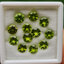พลอย เพอริดอต Peridot 11.07 กะรัต (Cts.) 12 เม็ด (pcs.) พลอยแท้ อัญมณีมงคลประจําวันเกิด เครื่องประดับพลอย
