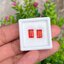 พลอย คู่ ออเรนจ์ แซฟไฟร์ Orange Sapphire 2 เม็ด 2.43 กะรัต (Cts.) พลอยแท้ อัญมณีมงคลประจําวันเกิด เครื่องประดับพลอย