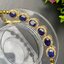 สร้อยข้อมือ พลอยแท้ ไพลิน Blue Sapphire Bracelet 14.96 กะรัต 6 เม็ด พลอยแท้ อัญมณีมงคลประจําวันเกิด เครื่องประดับพลอย