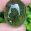 ไหมดำ พรีไนท์ Prehnite with Black tourmaline 36.83กะรัต Cts. พลอยแท้ อัญมณีมงคลประจําวันเกิด เครื่องประดับพลอย