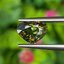 พลอย เขียวส่อง (Yellowish Green Sapphire) 1.58 กะรัต (Cts.) ดิบ (Unheated) พร้อมใบเซอร์ พลอยแท้ อัญมณีมงคลประจําวันเกิด เครื่องประดับพลอย