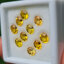 พลอย บุษราคัม yellow sapphire 7.41 กะรัต (Cts.) 10 เม็ด (Pcs.) พลอยแท้ อัญมณีมงคลประจําวันเกิด เครื่องประดับพลอย
