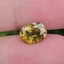 พลอย บุษราคัม yellow sapphire 3.18 กะรัต (Cts.) พลอยแท้ อัญมณีมงคลประจําวันเกิด เครื่องประดับพลอย