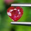 พลอย ทับทิม Ruby sapphire 0.55 กะรัต (Cts) ดิบ Unheated พลอยแท้ อัญมณีมงคลประจําวันเกิด เครื่องประดับพลอย