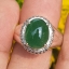 หยก พม่า แท้ Jade แหวนหยก 翡翠戒指 (Jadeite ring) 3.52 กะรัต (Cts.) (Size) 59 ดิบ ไม่ผ่านการปรับปรุง (Type A) พม่า (Myanmar)