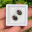พลอย แบล็ก โอปอล Black Opal 1.25 กะรัต (Cts.) 2 เม็ด (Pcs.) พลอยแท้ อัญมณีมงคลประจําวันเกิด เครื่องประดับพลอย