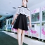 Pre-order ชุดราตรีสั้น แบบเปิดไหล่ ระบายช่วงไหล่ ผ้าลูกไม้ ซิปหลัง เรียบหรู