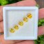 พลอย บุษราคัม yellow sapphire 3.77 กะรัต (Cts.) 5 เม็ด (Pcs.) พลอยแท้ อัญมณีมงคลประจําวันเกิด เครื่องประดับพลอย