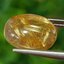 ไหมทอง ควอตซ์ Golden Rutilated Quartz 8.00 กะรัต Cts.พลอยแท้ อัญมณีมงคลประจําวันเกิด เครื่องประดับพลอย